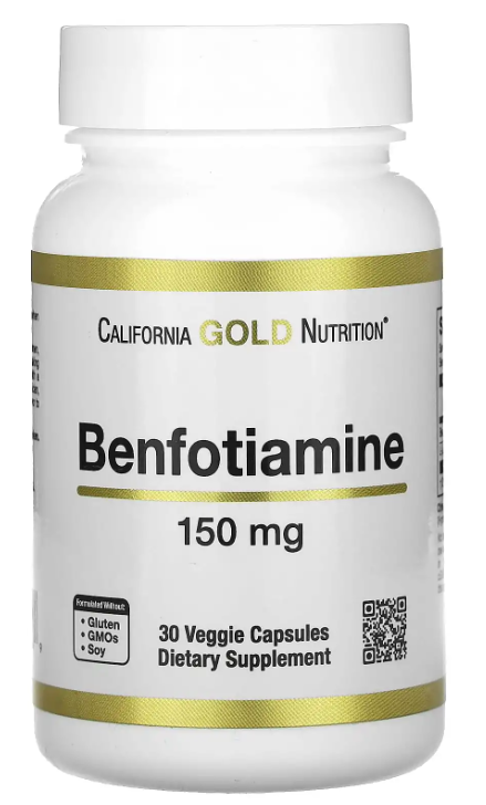 Benfotiamin s L-leucinom, 150 mg, 30 vegetarijanskih kapsula;California Gold Nutrition USA;pruža dvostruki efekat: podršku metabolizmu glukoze i ćelijskoj energiji, za bolji mišićni oporavak i snagu.