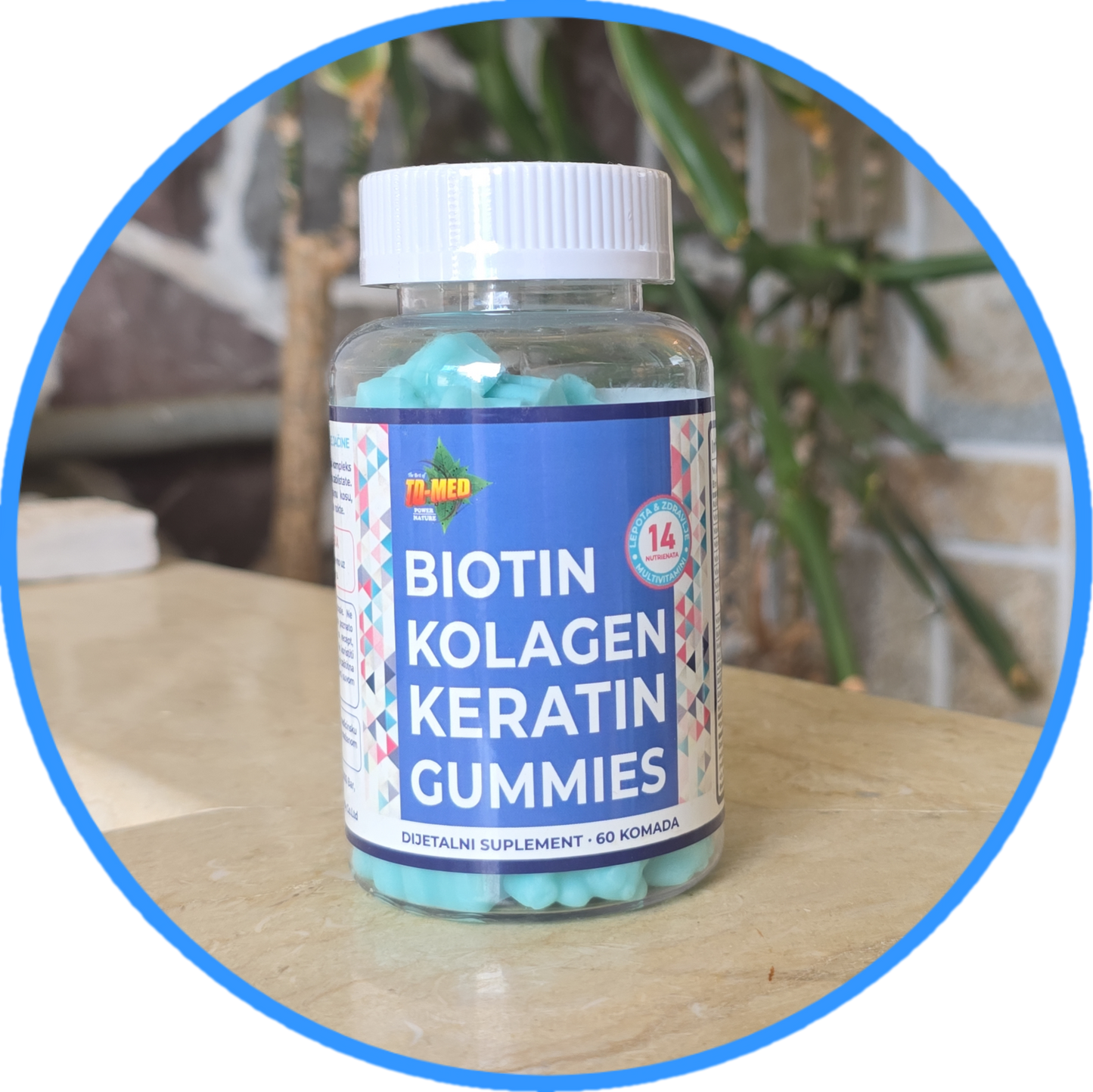 BIOTIN KOLAGEN KERATIN 60 GUMMIES;Podrška zdravoj, gustoj i sjajnoj kosi,noktima,koži i Prirodni izvori lepote; Naš BREND-Iskoristite REKLAMNU cijenu....