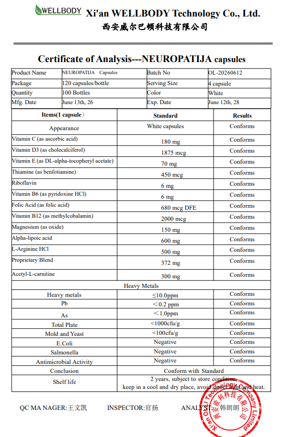 Neuropathy-Neuropatija suplement;120 kapsula,18 u 1,(Za pomoć kod neuropatskog bola,za stopala,potkožnog tkiva,ramena ,ruke, prste,noge i poboljšanje funkcija nerava)Buporal-USA;REKLAMNA AKCIJSKA cijena!!!