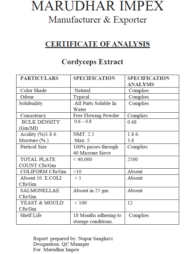 CORDYCEPS u prah Extract -Kordiceps Extract 10:1 , 100g "Mi-Nature"; povećava iskorišćenosti kiseonika u ćelijama , dejstvo na srce I ostale mišiće u telu,jačanje krvnih sudova i sprečavanju moždanog udara i infarkta.