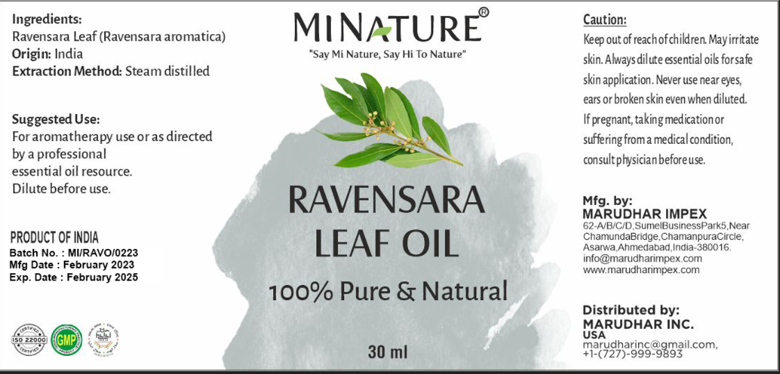 Ulje Ravensara 30ml-"Mi Nature";100% Čisto Esencijalno Ulje; za Herpes,Humani papiloma virus (HPV), Virusne infekcije i infekcije disajnog trakta i prosora...  Prirodna antivirusna, respiratorna i emocionalna podrška , Akciska cijena