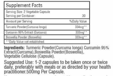 TAMJAN & TURMERIC 1000mg u 2 kaps.(Ind.Tamjan&Kurkuma)sa dodatcima + Kurkuminom 95% +Pomoć kod Artritisa,Bolnih zglobova,kardio-vaskularnih i još toga...Sertifikovani kvalitet