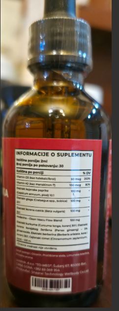 Kajanska paprika+ dodaci-Glog,Cvekla,Kurkuma i Vit.K2-D3(u kapima) 60ml i bolju cirkulaciju