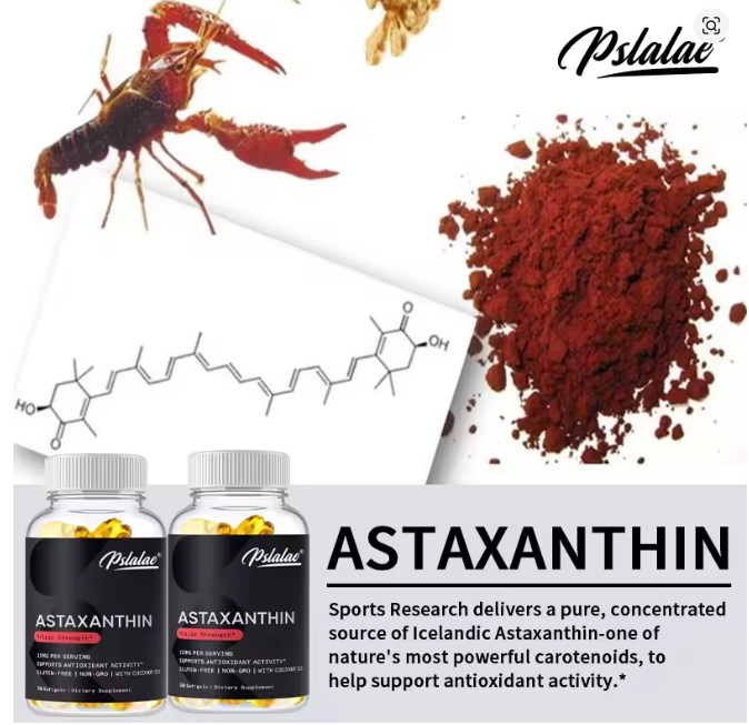 Astaxantin(*Astaksantin) 60 kapsula(u 2 kaps.12mg) - snažan antioksidans, Podržava oči i kožu(UV zrake), mišiće,Za Imunitet,kardio i srce,mozak,... .Omiljen i kod sportista i ljudi koji se izlažu suncu...