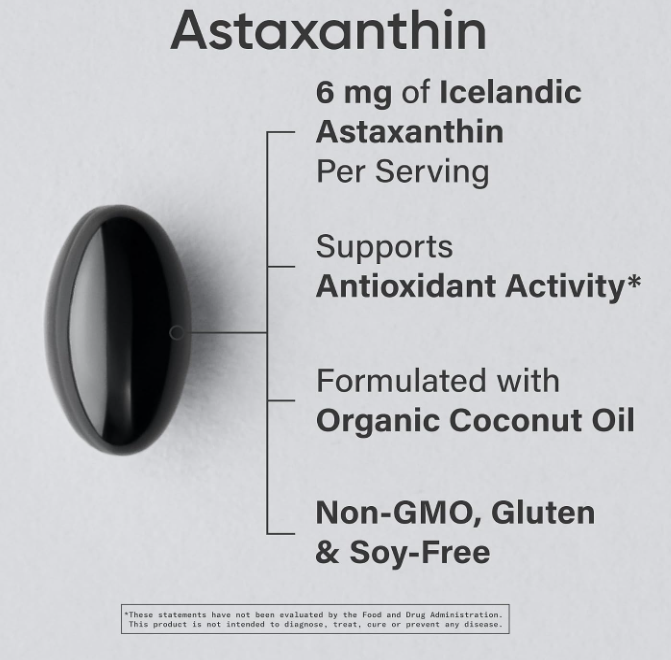 Astaxantin(*Astaksantin) 60 kapsula(u 2 kaps.12mg) - snažan antioksidans, Podržava oči i kožu(UV zrake), mišiće,Za Imunitet,kardio i srce,mozak,... .Omiljen i kod sportista i ljudi koji se izlažu suncu...