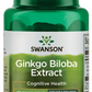 Ginkgo Biloba Extract,60 mg, 30 Caps.Swanson-USA;Podrška za mozak, pamćenju-memoriji i mentalne budnosti