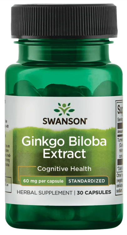 Ginkgo Biloba Extract,60 mg, 30 Caps.Swanson-USA;Podrška za mozak, pamćenju-memoriji i mentalne budnosti