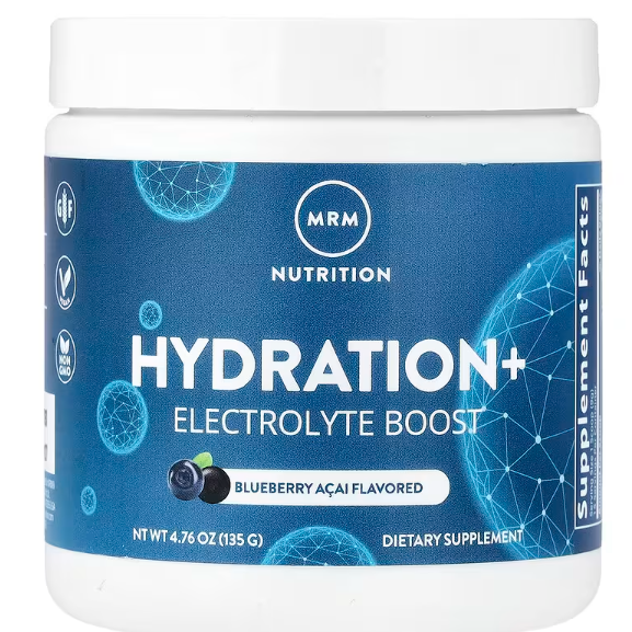Hidratacija + Poticaj elektrolita, ukus prirodnog ACAI i Borovnice, 135g,Osvezavajući napitak;MRM Nutrition-USA;Hidratacija i ravnoteža elektrolita; Funkcija mišića i živaca; Antioksidativna podrška; Dnevna podrška mikronutrijentima