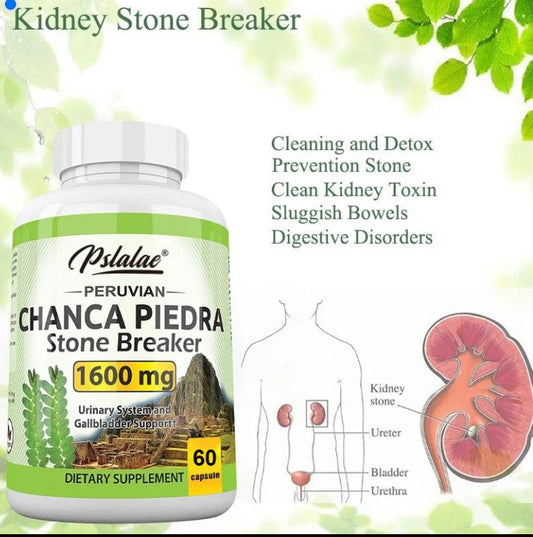 Chanca Piedra 1600 mg - 60 caps.; za  Kamen u bubregu i mokraćne kanale, giht i alkalnost,Žučna kesa..detoxikacija  (Peru- Chanca Piedra Made in the USA)