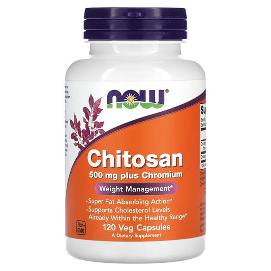 HITOSAN (Chitosan) 500mg plus Chromium - 120 caps ,Now Foods USA