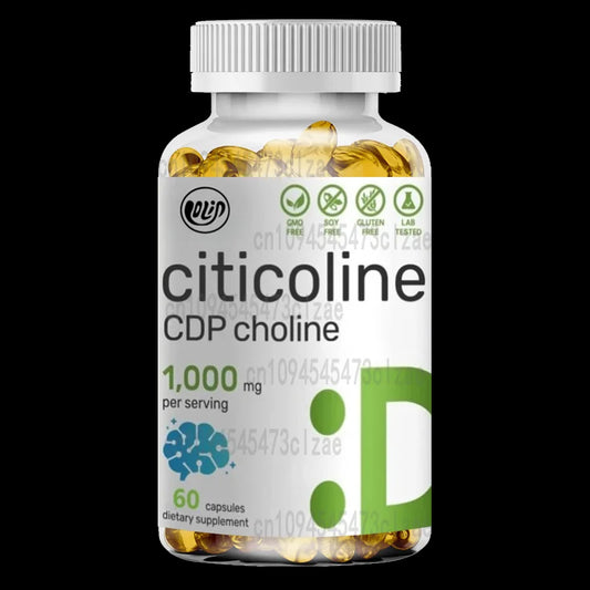 Citicoline 1000,g-60 caps;CDP-Holin;dodatak za podršku zdravlju mozga(Poboljšanje pamćenja i učenja;fokusa i koncentracije;Poboljšanje kod vaskularne DEMENCIJE.......