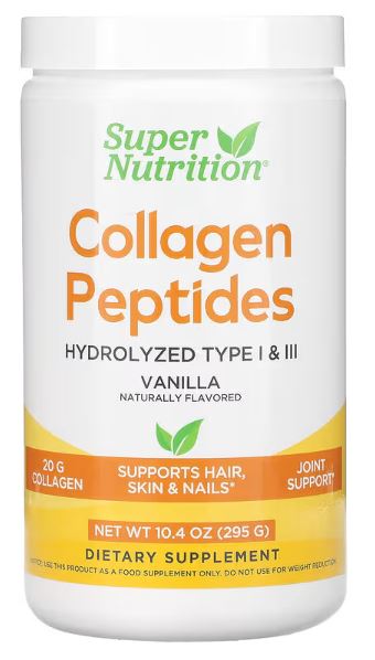 Kolagen peptidi,(ukus Vanile), 295g,Super Nutrition-USA; Podrška za kosu, kožu, nokte i zglobove*