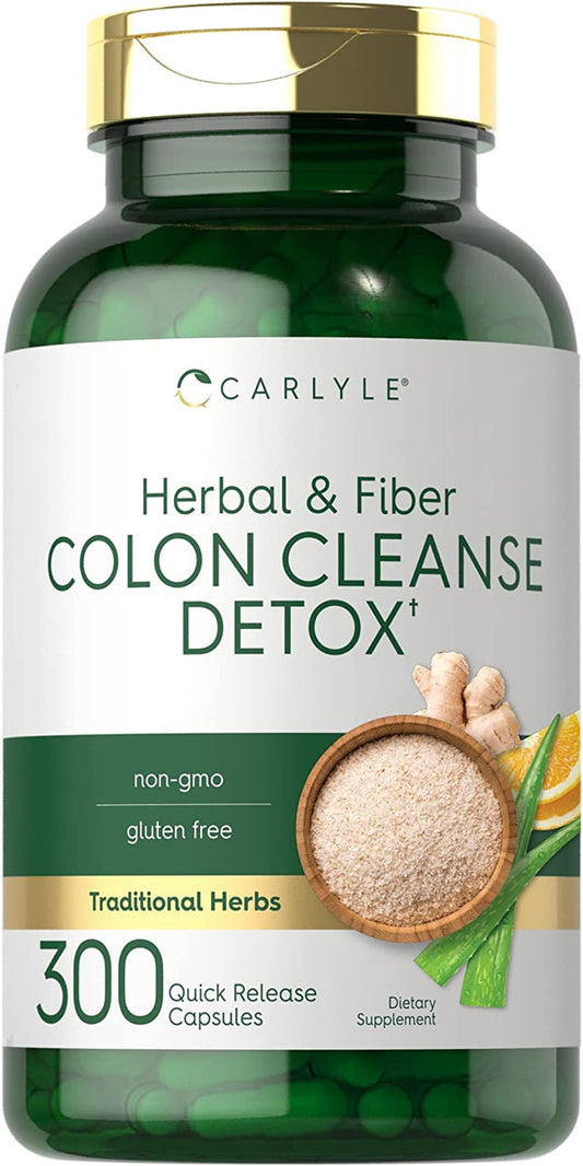 Herbal Colon Cleanse Detox(Biljna formula za detox debelog creva) 300 kapsula | Formula bez GMO i glutena;Carlyle USA