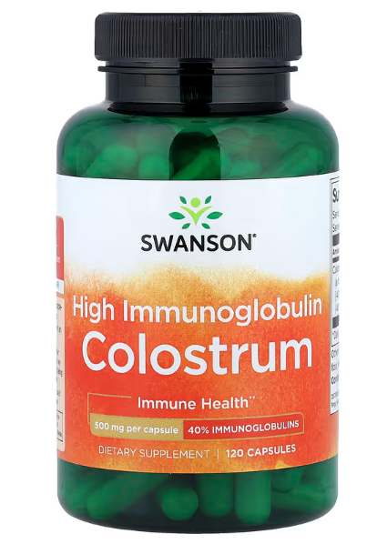 Colostrum- Kolostrum s visokim sadržajem 40%imunoglobulina, 120 kapsulIdealno za podizanje Imuniteta, oporavak od infekcija i antibiotika,za djecu,odrasle i intezivne treninge sportista,obnavlja crijevnu floru i još toga...SWANSON USA sportiste