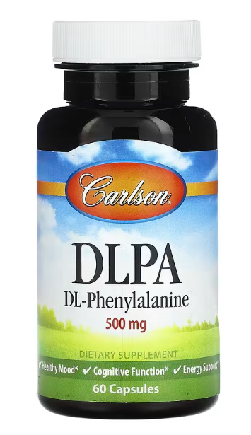 DLPA, DL-fenilalanin,(DL-Phenylalanine) 500 mg, 60 kaps.;Za zdravo Raspoložejei Energetsku podršku Carlson, USA