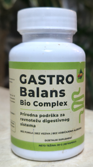 Gastro Balans-Bio Complex 60 kaps.(Prebiotik,Probiotik i minerali,biljni dodatci);Obnavlja i štiti crevnu floru,prirodna podrška vašem želudcu i crijevima,protiv loše probave i gastritisa,čira i mnogo toga;Mi Nature&Td-MED brend;Reklamna cijena-AKCIJA