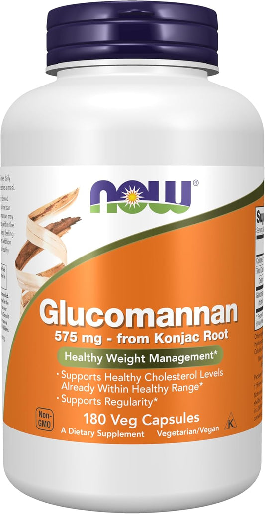 Glukomanan (Glucomannan), 180 vegetarijanskih kapsula (575 mg po kapsuli);za osećaj sitosti-manje ste gladni ,regulisanje Holesterola  i za smanjenje težine