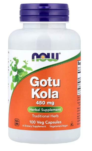 Gotu Kola 450 mg, 100 veg.kaps.Now Foods-USA;za mentalnu jasnoću, zarastanje rana i dugovječnost