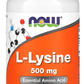 L-lizin, 500 mg, 100 tableta;NOW Foods-USA; Za podršku imunitetu, zdravlju kože,kostiju i mišića i kostiju, te za prevenciju herpes infekcija,smanjenju stresa....