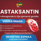 Astaksantin( Astaxanthin) +Ashwagandha i semenke Grožđa extract ulje-visoke snage,120 kaps.( od 24mgAstaxanthina + dodatci u 2 kapsule) ,za zdravlje kardiovaskularnog sistema,očiju,kože,zglobova i imunitet, Reklamna akcija
