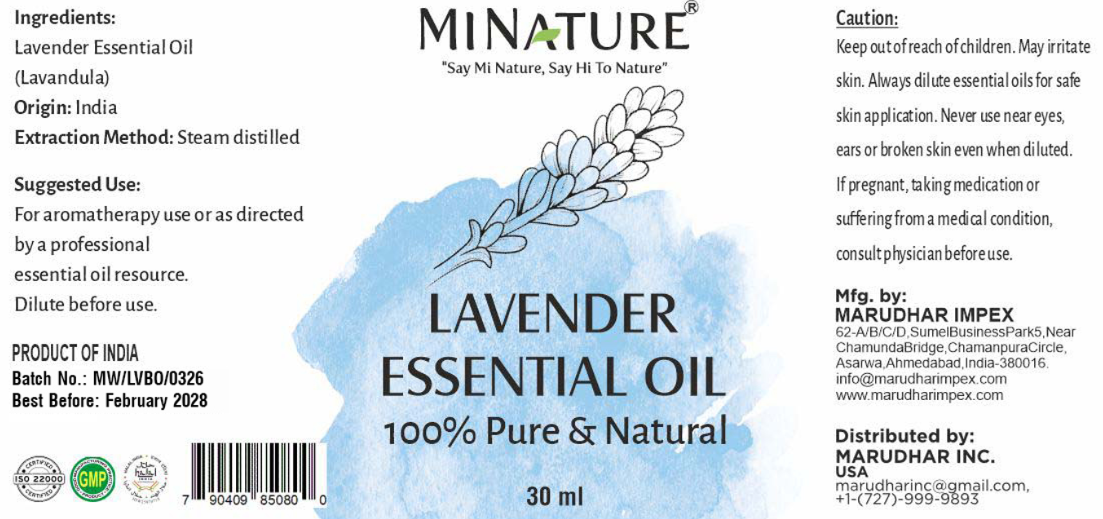 Lavanda Eterično ulje 30ml,"Mi-Nature"Original,čisto;Za bolji san,opuštanje,za stresi uznemirenost,za negu kože,usne duplje....