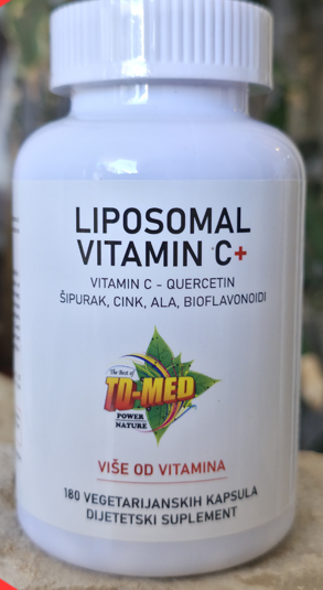 Liposomal C+;(180 caps.VELIKO pakovanje) sa dodatkom Cinka,Quercetina,Šipurka,Zove extract;Flavonoidi voća-Citrusa ,Alpha Lipo-Acid (7 u 1 Liposom),za Imunitet,sezone gripa,Sportiste i pušače...Reklamna AKCIJA 50%,Naš BREND