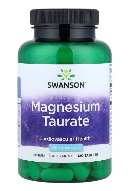 Swanson, Magnezijum Taurat, 120 tableta (100 mg po tableti);Swanson-USA,Za jake mišiće i kosti, kardiovaskularno zdravlje i još mnogo toga