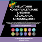 Melatonin Complex--60 kaps.(Melatonin 10mg sa dodatcima.Valerijana koren,L-Thenine,5-HTP,Vit.C,D3 i minerali;Premijum rešenje za nesanicu i bolji san,napetost i jutarnji umor,nervnu iscrpljenost i hormonalni disbalans