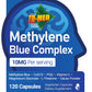 Methylene Blue Complex(Metilen Plavo-Komplex)120 casp.sadrži Metilensko plavo,Vit.C, CoQ10, PQQ, L-teanin i Magnezijum Glycinat;Doprinos funkciji Nervnog sistema, Mentalnom fokusu,jasnoći i vitalnosti.Reklamna  cijena i novitet na tržištu!