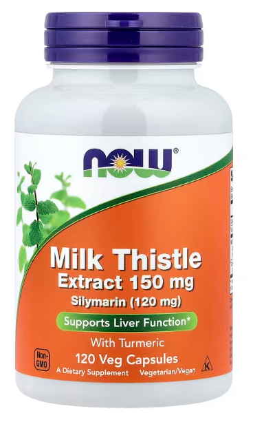 Silymarin-Silimarin (Milk Thistle Extract-150mg) +Kurkuma(Turmeric),700 mg u 2 kapsule, 120 Veg Caps.;Za Jetru,žučnu kesu i detox; Now Foods USA