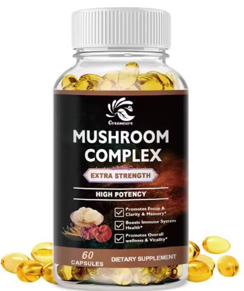 Mushroom,Gljive, Herbal Complex od  10 najboljih gljiva;60 kaps.Za vaš imunitet,digestivne i konigitivno-moždane  funcije