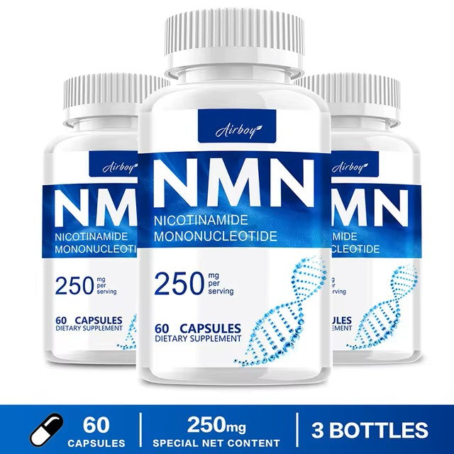 NMN 250mg/60 caps.(Nikotinamid Mononukleotid) -USPORAVA STARENJE, podržava obnovu i rast ćelija, smanjuje bore i povećava elastičnost kože;podiže energiju , bolji rad srcai bolji protok krvi; Zaštita od gojaznosti i dijabetesa; 3 komada na AKCIJI