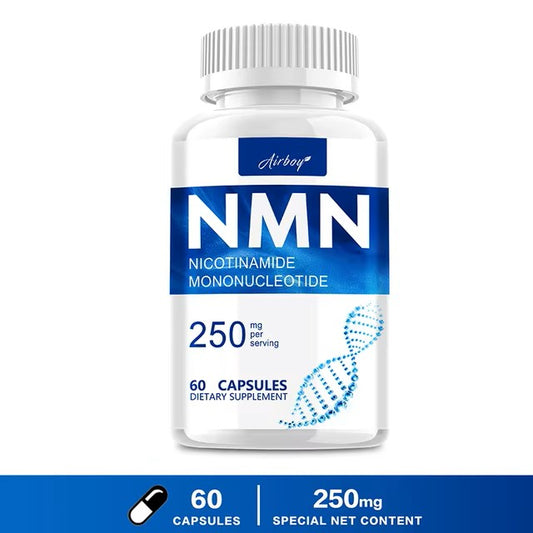 NMN 250mg/60 caps.(Nikotinamid Mononukleotid) -USPORAVA STARENJE, podržava obnovu i rast ćelija, smanjuje bore i povećava elastičnost kože;podiže energiju , bolji rad srcai bolji protok krvi; Zaštita od gojaznosti i dijabetesa