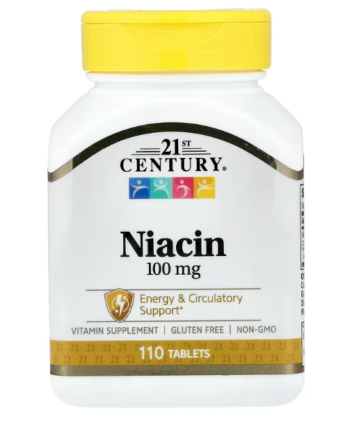 NIJACIN ( Vitamin B3 ) 100mg / 110 tableta;"21 Century"-USA;Energetski metabolizam; Potpora cirkulaciji i pretvaranju masti u energiju
