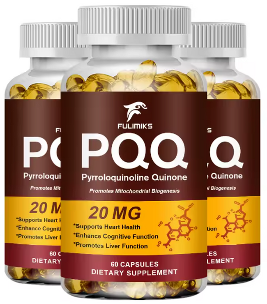 PQQ 20mg sa dodatcima(Vit.C,Bacopa,Alfa Lipolik Acid i L-Theanine),60 softgell uljane kapsule;Podrška za srce,energiju,bolji san,mitohondrije i mentalno-opšte zdravlje ;Reklamna akcija 2 kom + 1 gratis