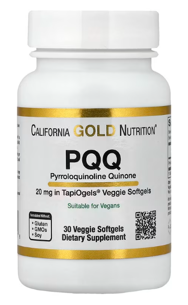 PQQ, 20 mg, 30 veg.mekih kapsula;California Gold Nutrition-USA;Podržava mitohondrijsku funkciju* za više energije