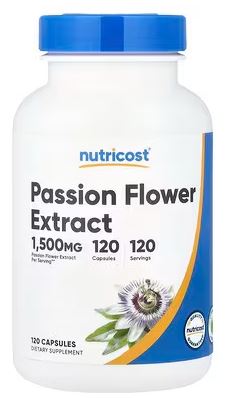 Paaion Flower 375mg-120 kaps;Ekstrakt "cvijeta strasti", 1.500 mg kao 40:1.;Nutricost-USA;Prirodna podrška smirenju i opuštanju