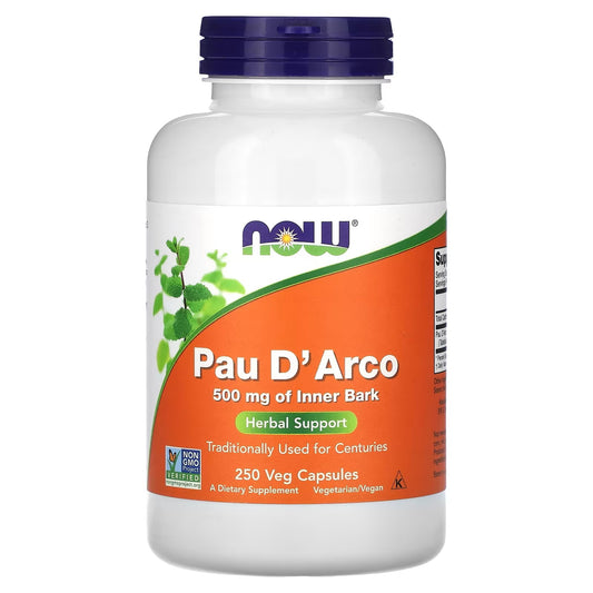 Pau D' Arco-Tahebo, 500 mg, 250 biljnih kaps(Veliko porodično pakovanje).NOW Foods USA;Ima mnogo svojstava. Antifungalni, Antivirusni, Antimikrobni,Za  poboljšanju općeg blagostanja, poboljšanje imuniteta i bržem oporavku od bolesti poput prehlade i gripe