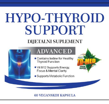 Hypo-Thyroid Podrška za probleme Hipoterioze štitne;Complex 60 kaps.;Naš Brend u saradnji sa Wellboody-USA i preporuci Veštače Intelegencije;Novitet sa Reklamnom Akciskom cenom!