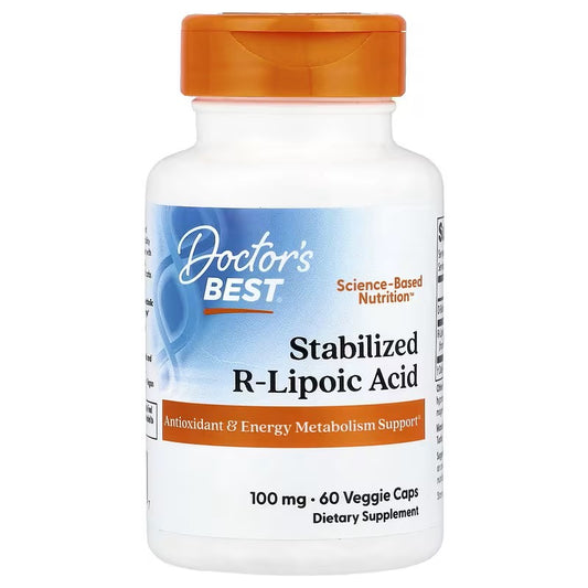 R-Lipoic acid 100mg/60 kaps.; Dr.Best USA; Stabilizirana Lipoična kiselina(efikasnija);Podrška insulinskoj senzitivnosti i Neuroprotekcija za nervne ćelije od oksidativnog stresa