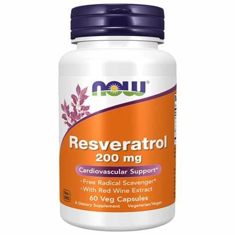 Resveratrol, 200 mg,(iz Extrata od 400mg) 60 caps. Podrška kardiovaskularnom sistemu;Now Foods USA