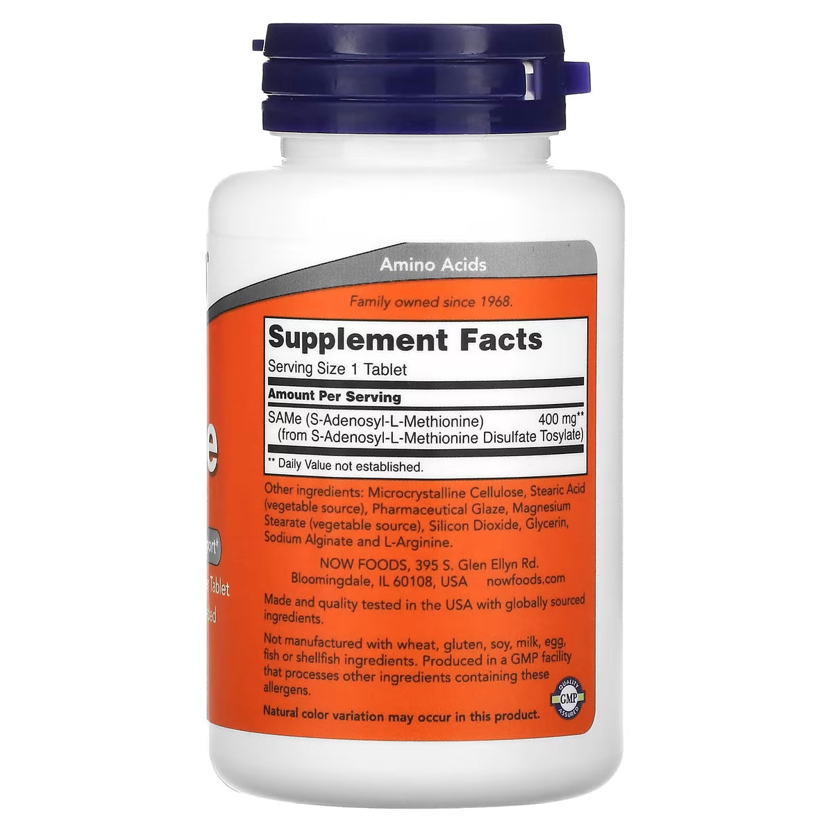 Alsame Tab SAMe 400 mg, 60 tableta Now Foods;Podrška nervnom sistemu i zglobovima ...