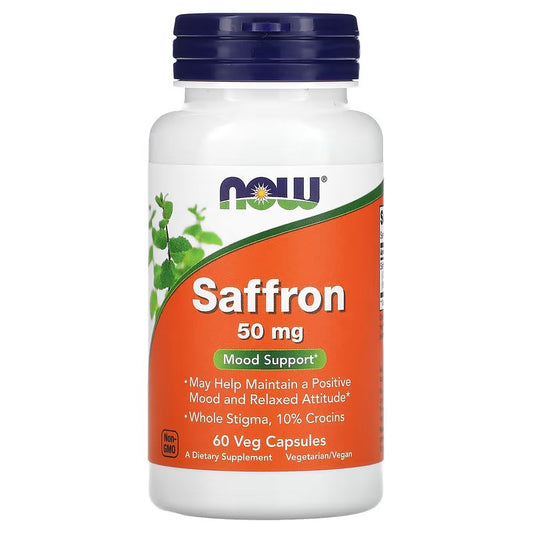Šafran (Saffron), 50 mg, 60 biljnih kapsula; NOW Foods, USA