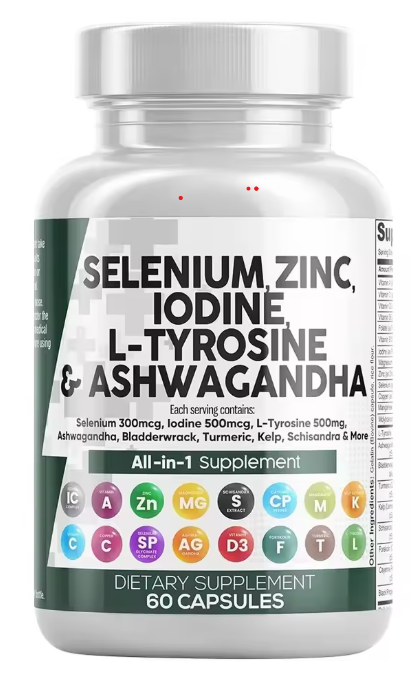 Štitna podrška kod HIPOTIREOZE,za muškarce i žene - potiče zdravlje štitnjače i metabolizam - sa jodom, cinkom,selenom,L-Tirozinom,Ašvagandom ,Magnesijumom i svim potrebnim biljnim dodatcima;Reklamni Akciski popust