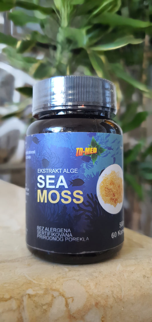 Sea Moss Extract -Morska mahovina (Irish Sea Moss) 500mg/60 caps. Mi Nature