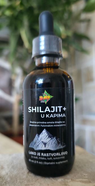Shilajit u kapima 60ml-1460mg,Lako rastvorljivo ,100%prirodno sa sertifikatom,sa >60%Filvinske kiseline;>85 svih minerala;Prvi put kod nas,Za više energije i vitalnosti..Reklamna akciska cijena.