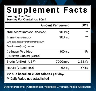 Liposomal NAD+(Liquid 60ml-drops);Apsolitni novitet (Liposomalna apsorpcija-Maksimalni efekat),formula sa dodatim Resveratrolom,Quercetinom,Kolagenom i Biotinom;"Ćelijska energija. Anti‑aging.Mitohondrijska regeneracija".Prvi put kod nas / Reklamna cijena
