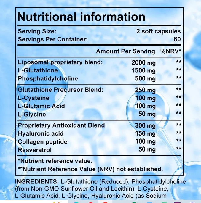 Glutatiuon Liposomal 60 kaps.0bogaćeno bitnim prekusorima,Idealno za Detox jetre,,funcije mozda.Najveća Bioraspoloživost! Reklamna Popust Akcija