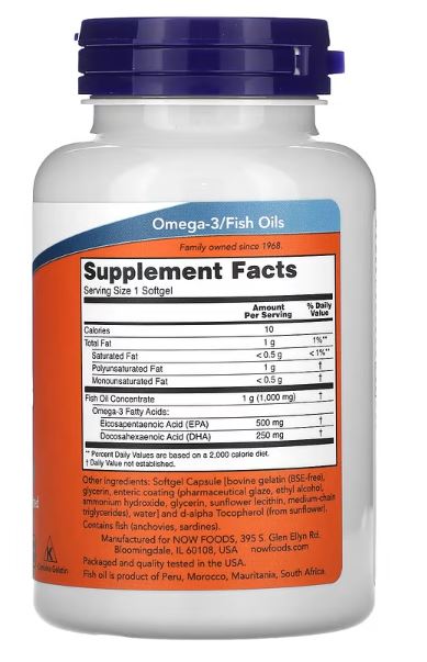 Ultra Omega 3-Rible ukje(pročićeno)  90 mekih caps Now Foods USA;Podrška srcu, mozgu, zglobovima i imunitetu – svaki dan
