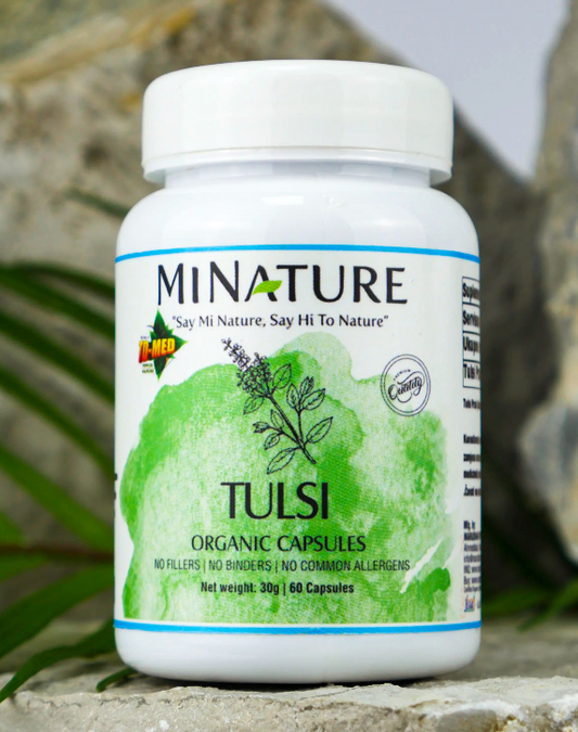 Tulsi Sveti Bosiljak 500mg 60 kaps."Mi Nature"-Naš brend;Za više smirenosti i manje stresa